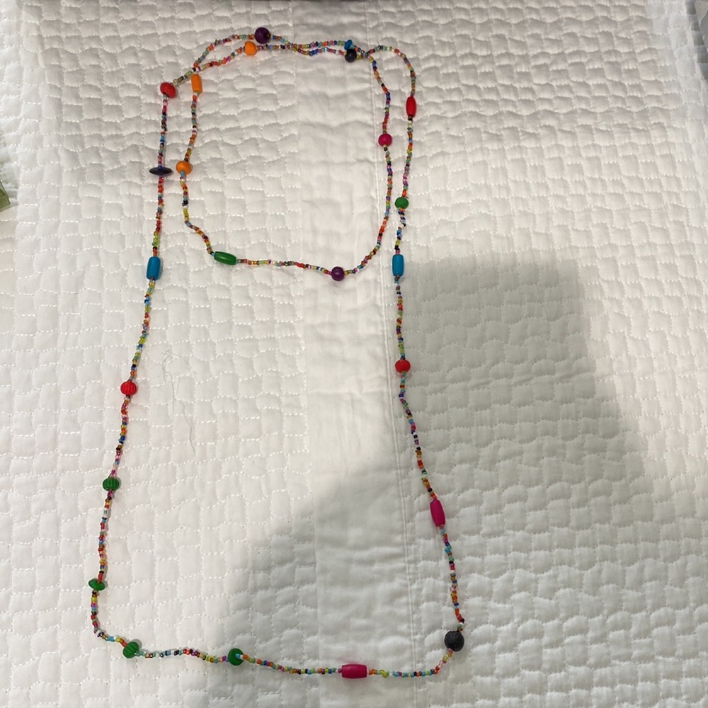 Indian bead wrap necklace